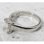 Platinum Emerald Cut 1.12ct Diamond Ring