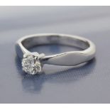 18k White Gold Round Brilliant Cut 0.52ct Diamond Ring ***RESERVE REDUCED***