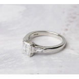 Platinum Emerald Cut 1.02ct Diamond Ring