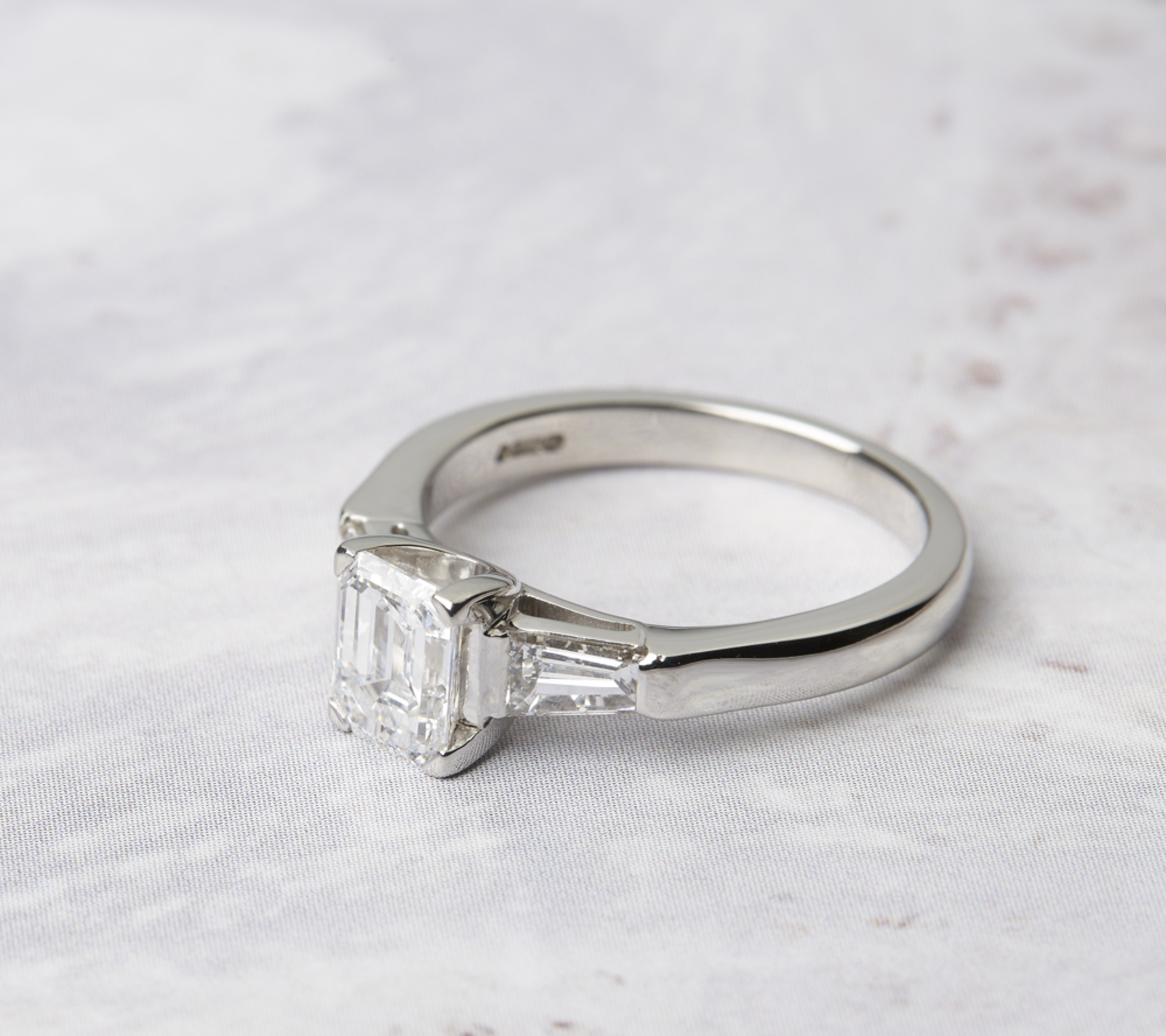 Platinum Emerald Cut 1.02ct Diamond Ring