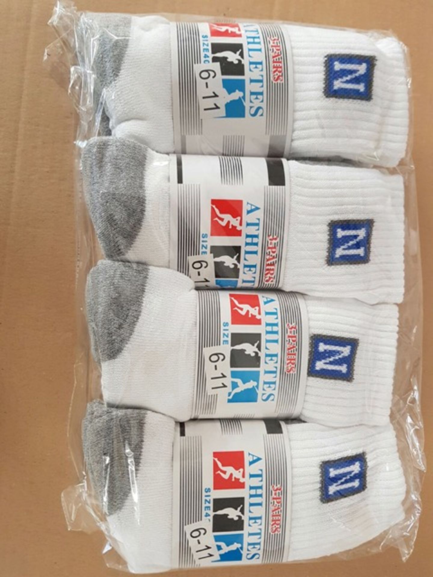 40 x Brand New Packs of 3 High Quality Sports Socks. Size Adult 6-11. Price marked at £5.99 per pack - Image 3 of 3