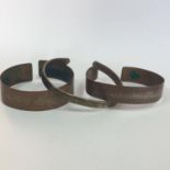 Group of vintage copper bracelets