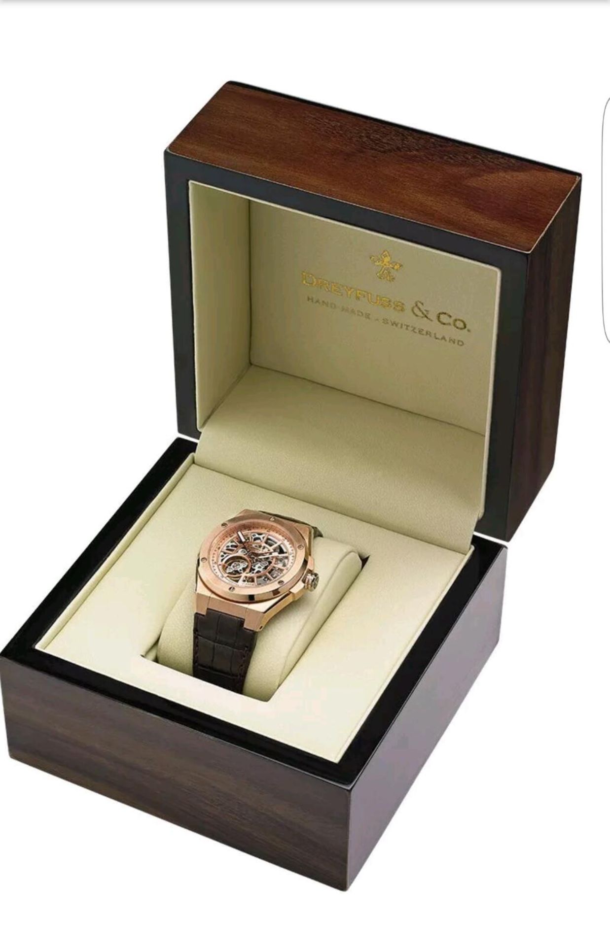 BRAND NEW DREYFUSS & CO DGS00083/25 MENS SKELETON AUTOMATIC WATCH, COMPLETE WITH ORIGINAL BOX AND - Image 2 of 2