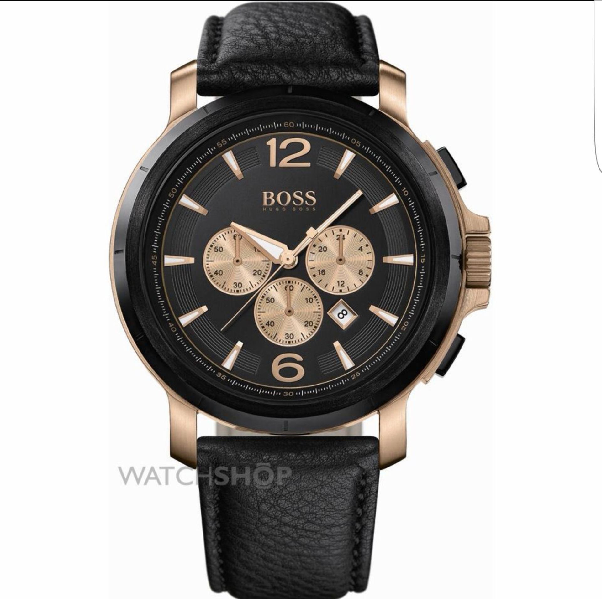 BRAND NEW HUGO BOSS 1512457, GENTS DESIGNER CHRONOGRAPH WATCH WITH ORIGINAL BOX AND BOOKLET - RRP £