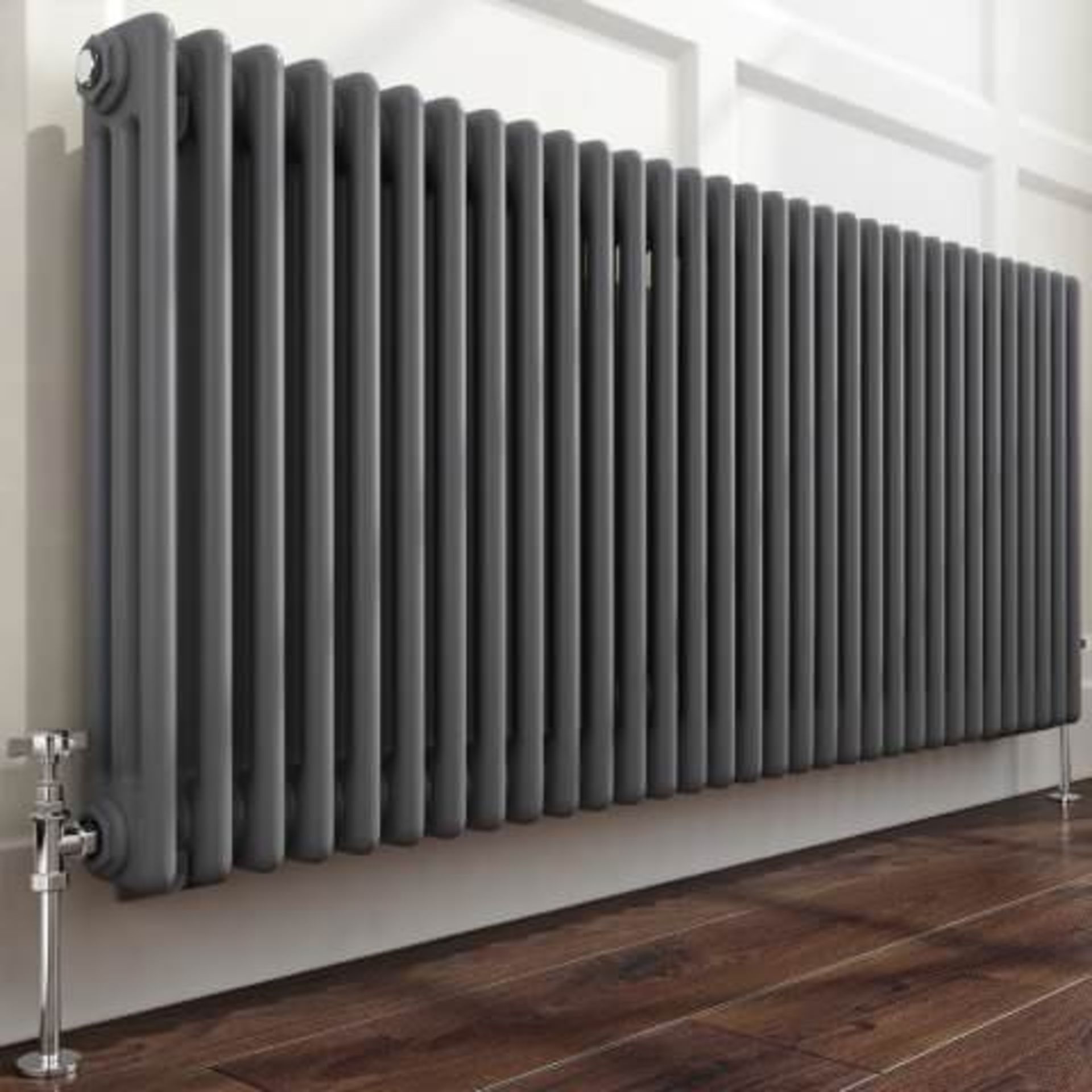 (A14) 600x1444mm Anthracite Triple Panel Horizontal Colosseum Radiator - Roma Premium. RRP £749. - Image 3 of 4