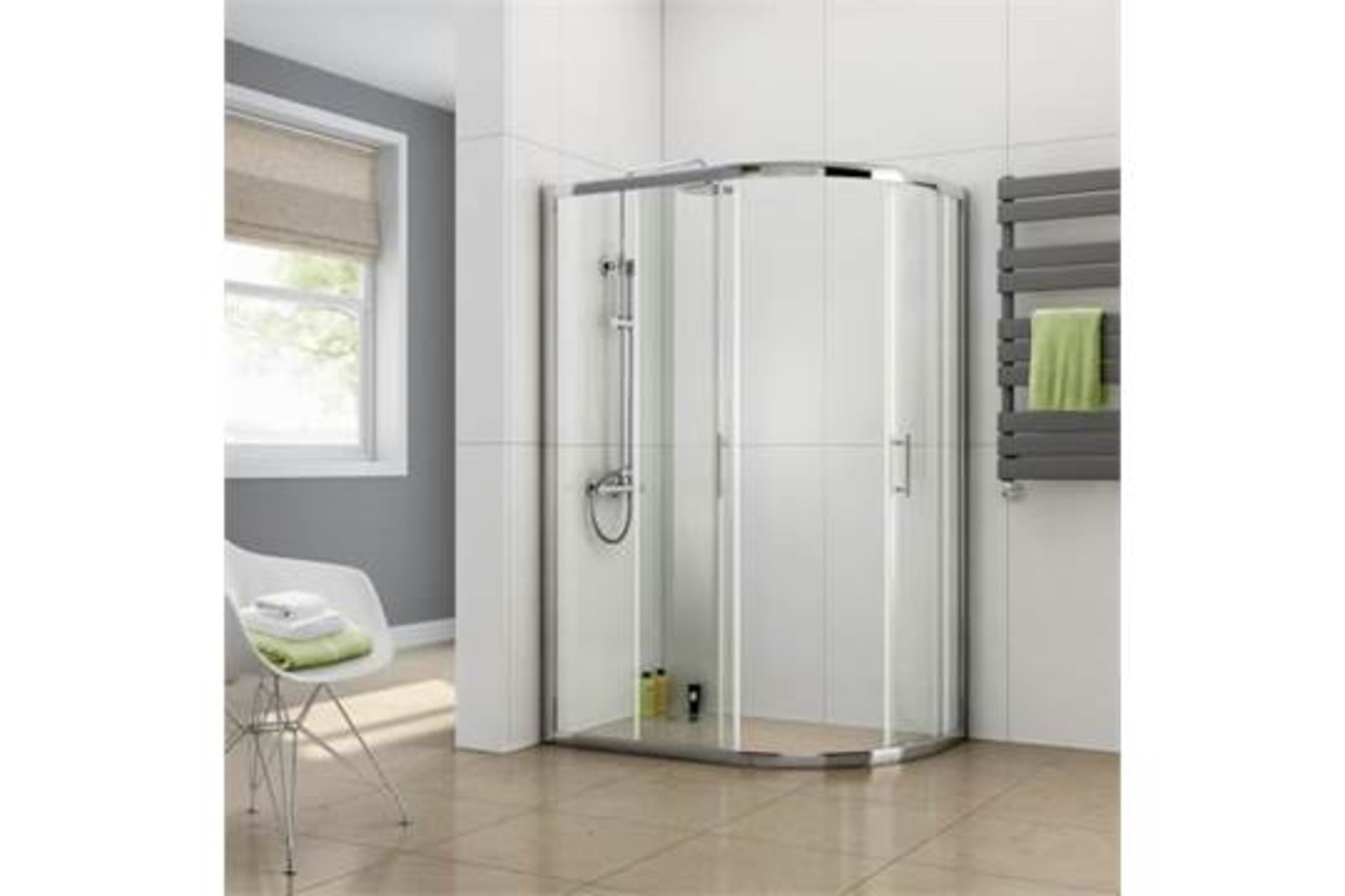 (A16) 760x900mm - 6mm - Elements Offset Quadrant Shower Enclosure. RRP £323.99. Featuring a gentle - Image 4 of 5