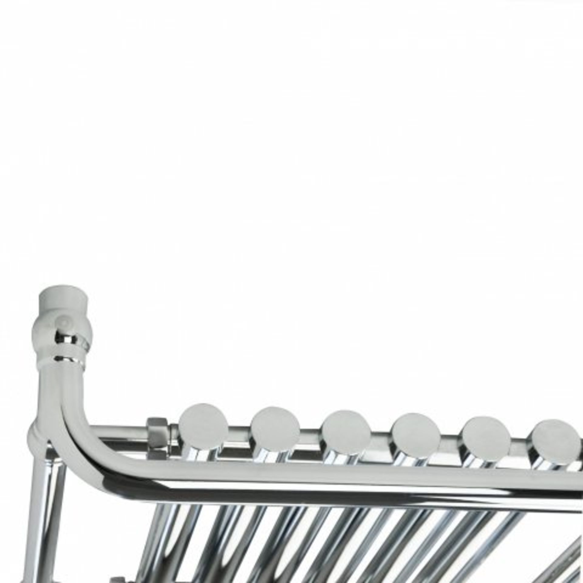 (A11) 952x659mm Traditional Chrome Towel Rail Radiator - Victoria Premium. RRP £360.99. Long Lasting - Image 3 of 5