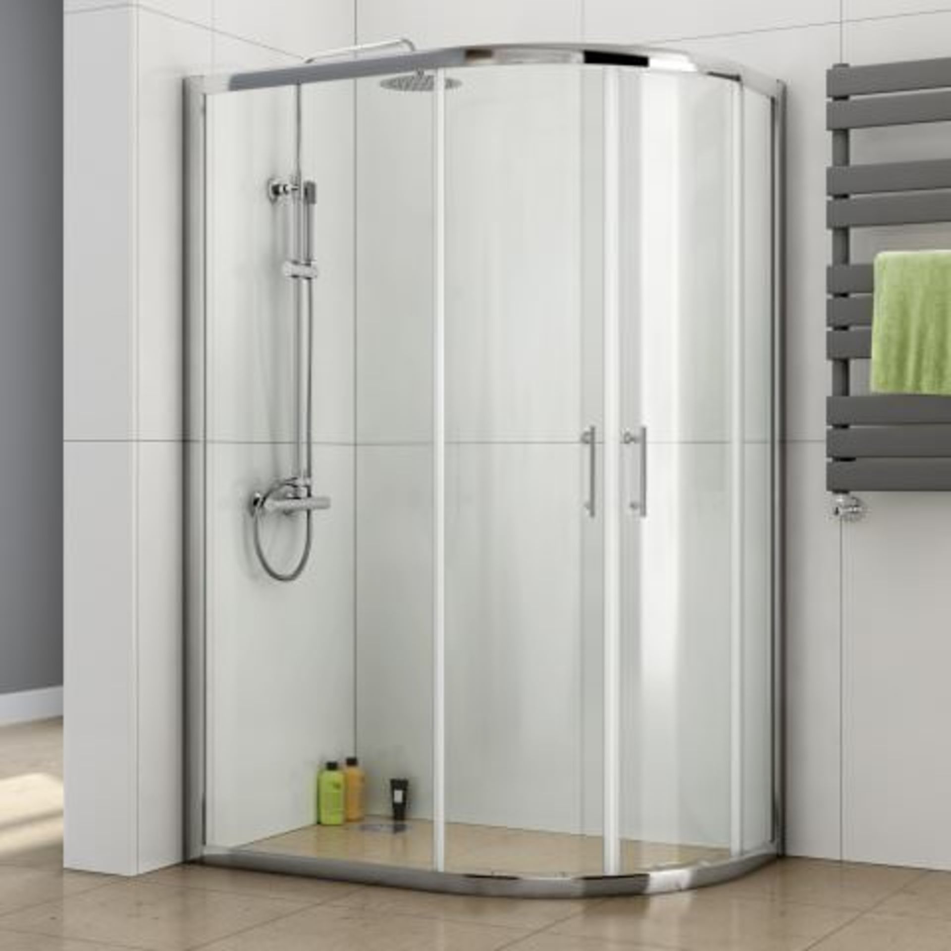 (A16) 760x900mm - 6mm - Elements Offset Quadrant Shower Enclosure. RRP £323.99. Featuring a gentle