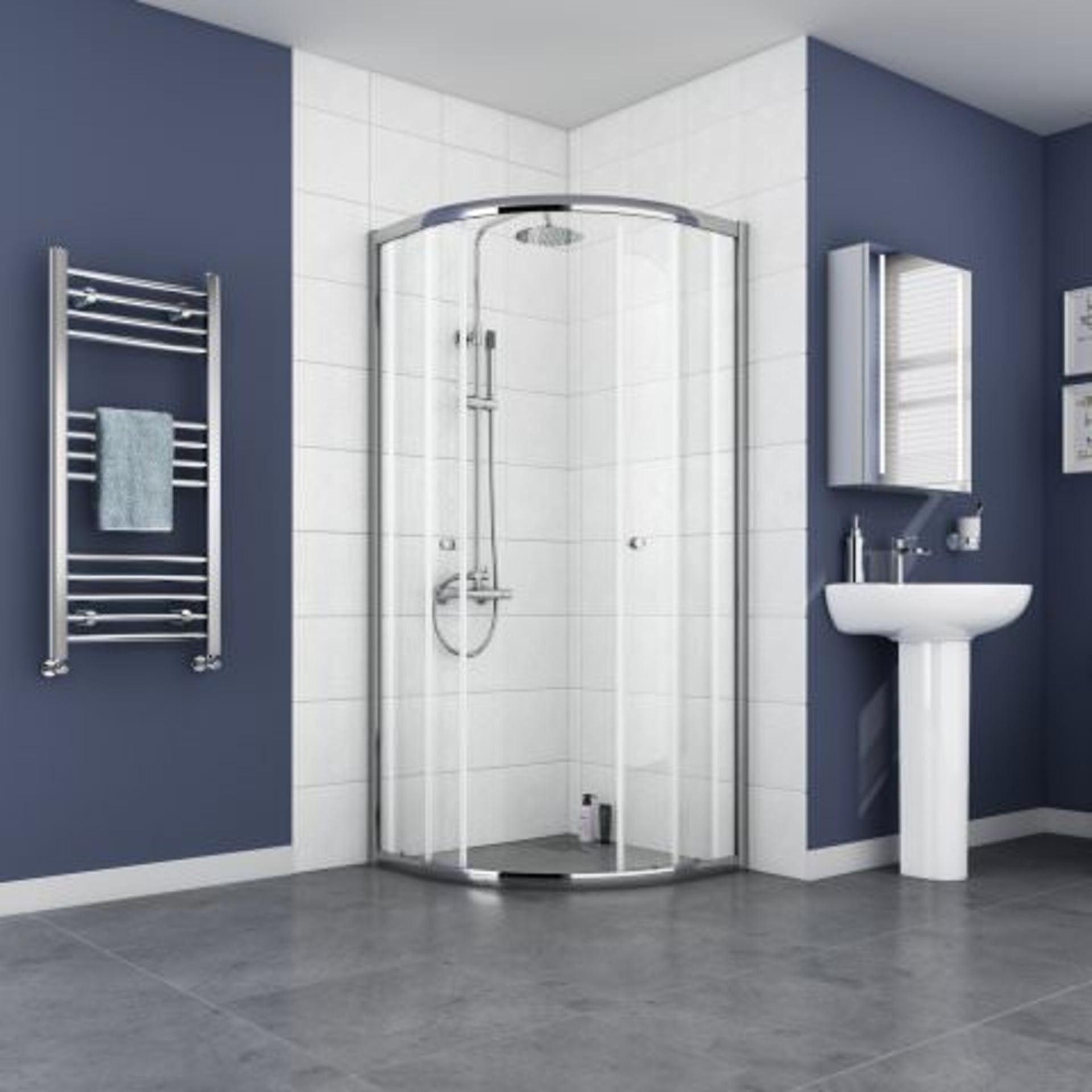 (A17) 800x800mm - Elements Quadrant Shower Enclosure. RRP £199.99. Budget Solution Our entry level - Image 2 of 5