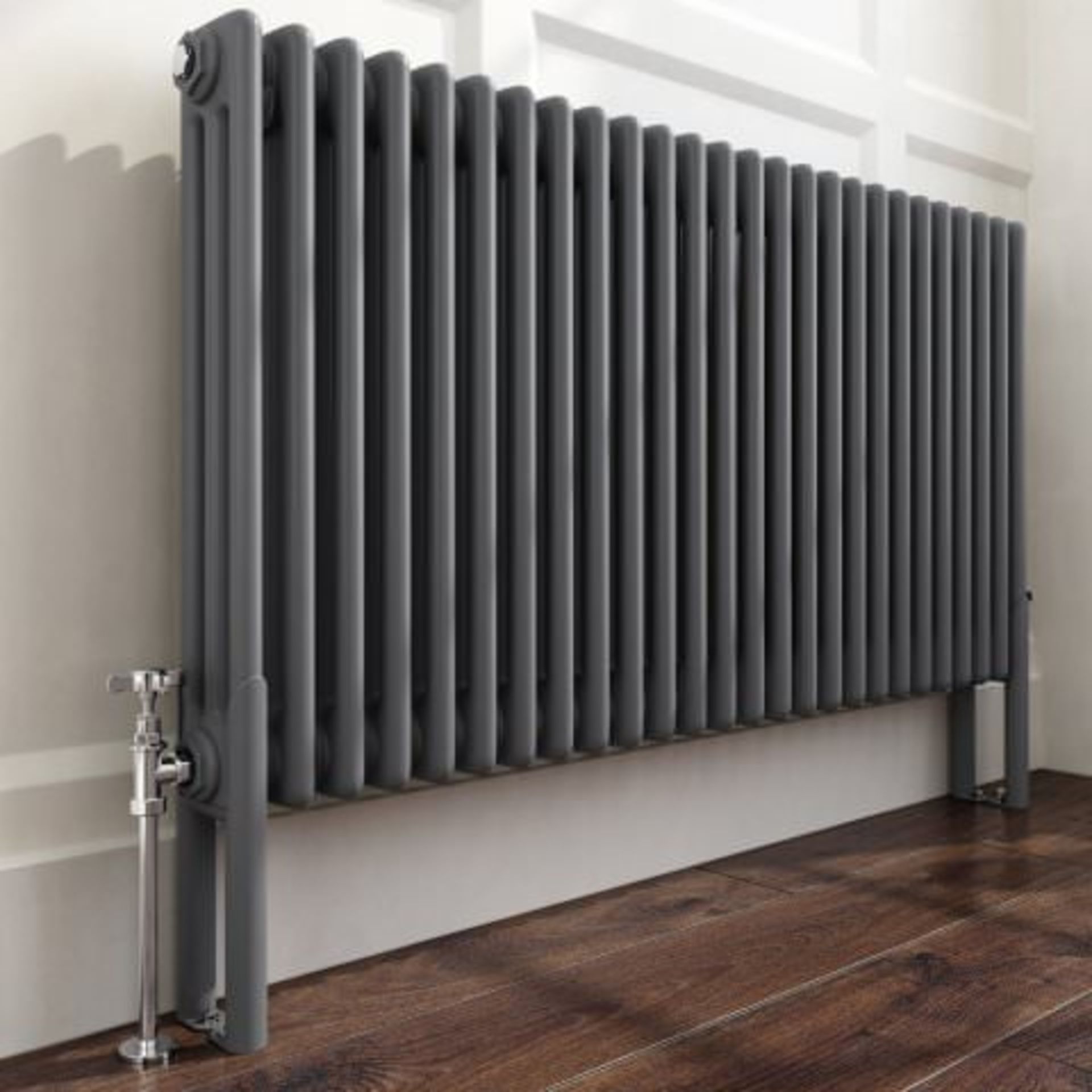 (A13) 600x1177mm Anthracite Triple Panel Horizontal Colosseum Radiator - Roma Premium. RRP £624. - Image 5 of 5