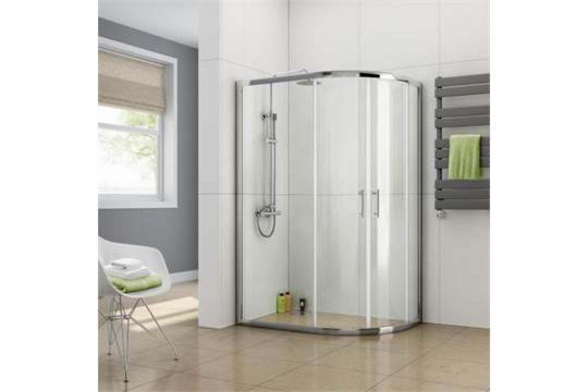 (A16) 760x900mm - 6mm - Elements Offset Quadrant Shower Enclosure. RRP £323.99. Featuring a gentle - Image 5 of 5