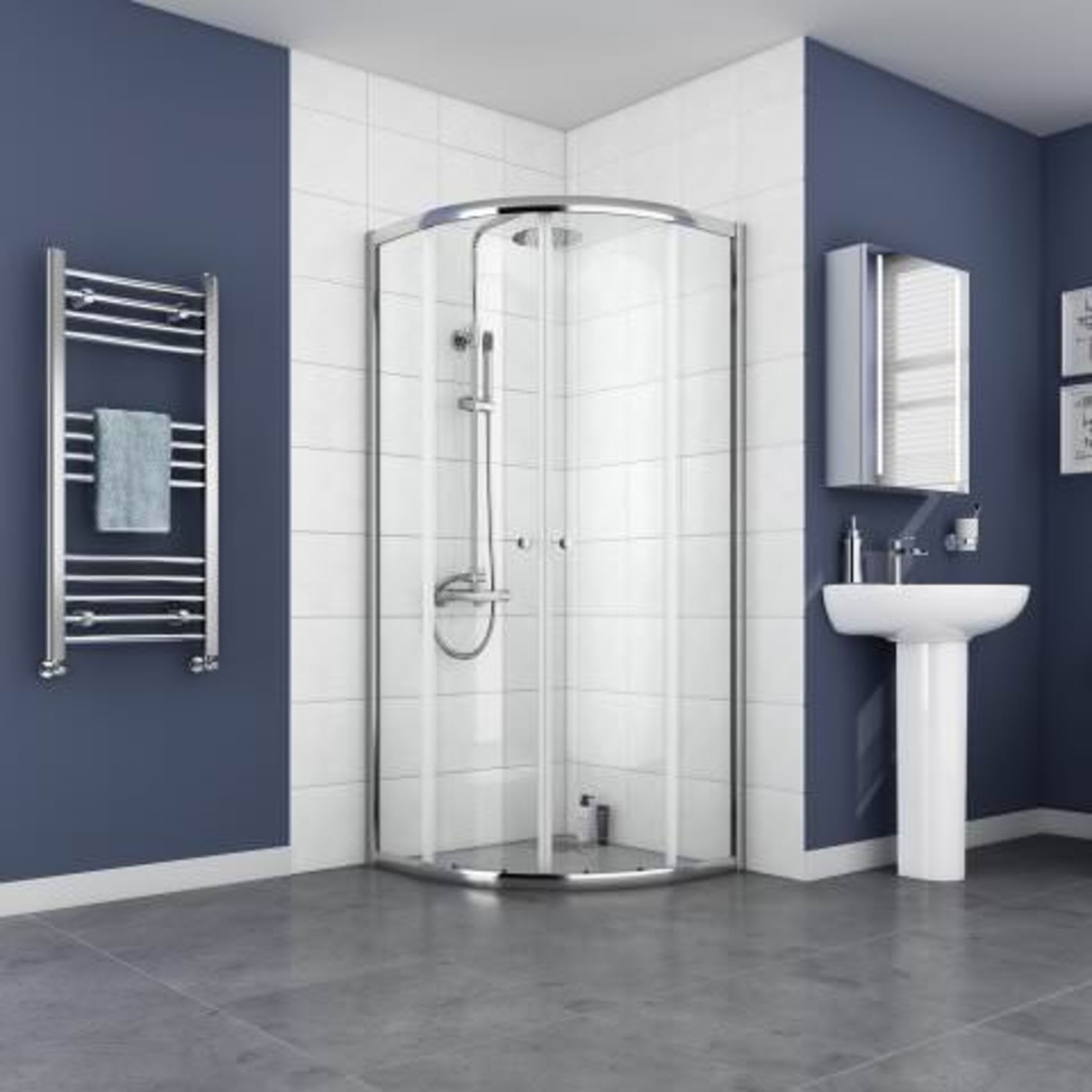 (A17) 800x800mm - Elements Quadrant Shower Enclosure. RRP £199.99. Budget Solution Our entry level - Image 3 of 5