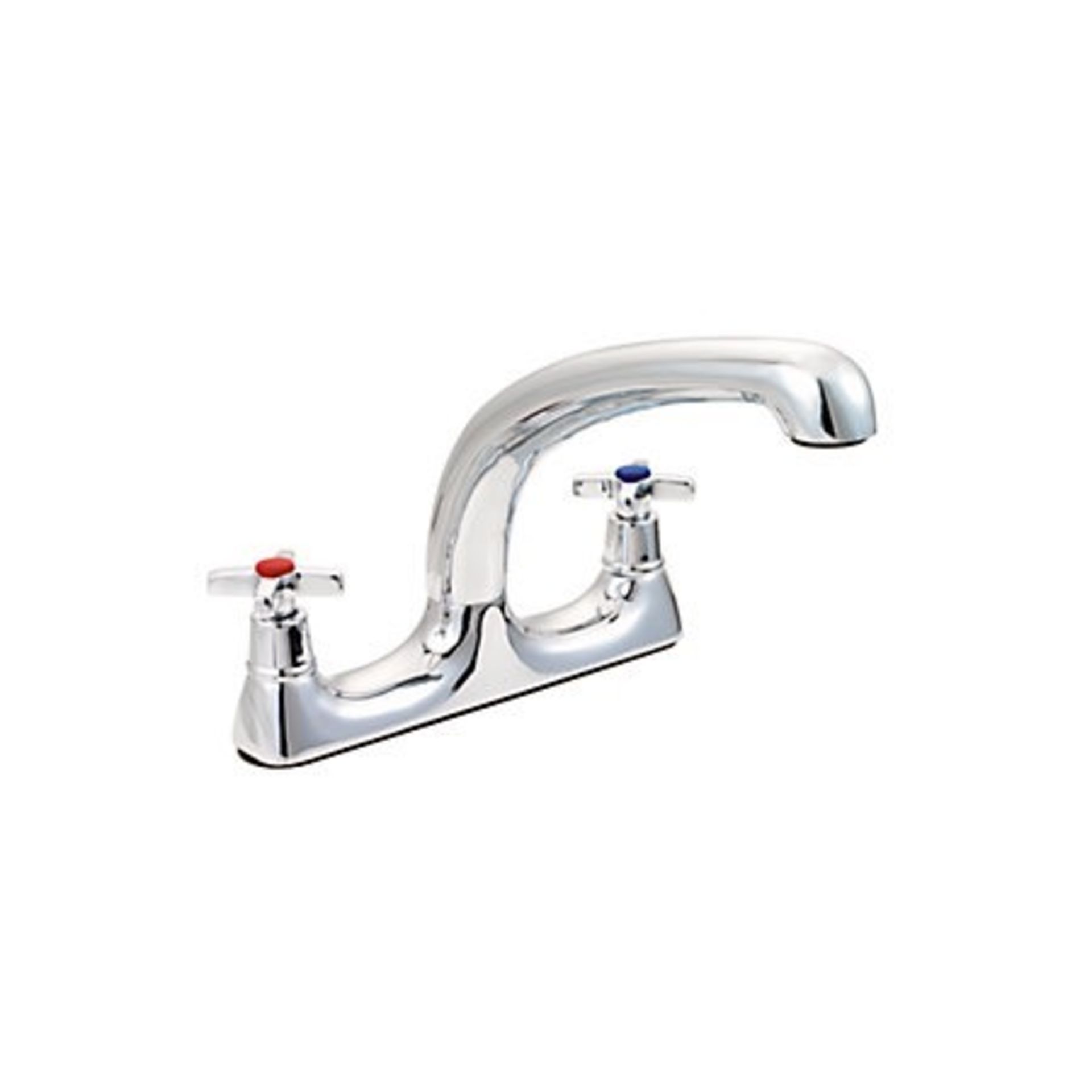63 - Madrid Chrome Finish Deck Mixer. This chrome effect deck mixer tap from the Madrid range brings