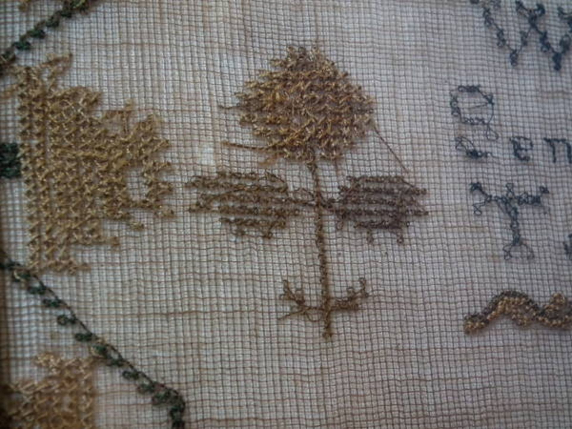 Needlework School Sampler dated 1843 by Sarah Bryan FREE UK DELIVERY - Image 28 of 38