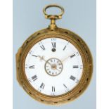 Early English Gilt Verge Alarm by S Decharmes London