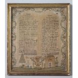 Needlework Sampler dated 1792 by Mary Blake FREE UK DELIVERY