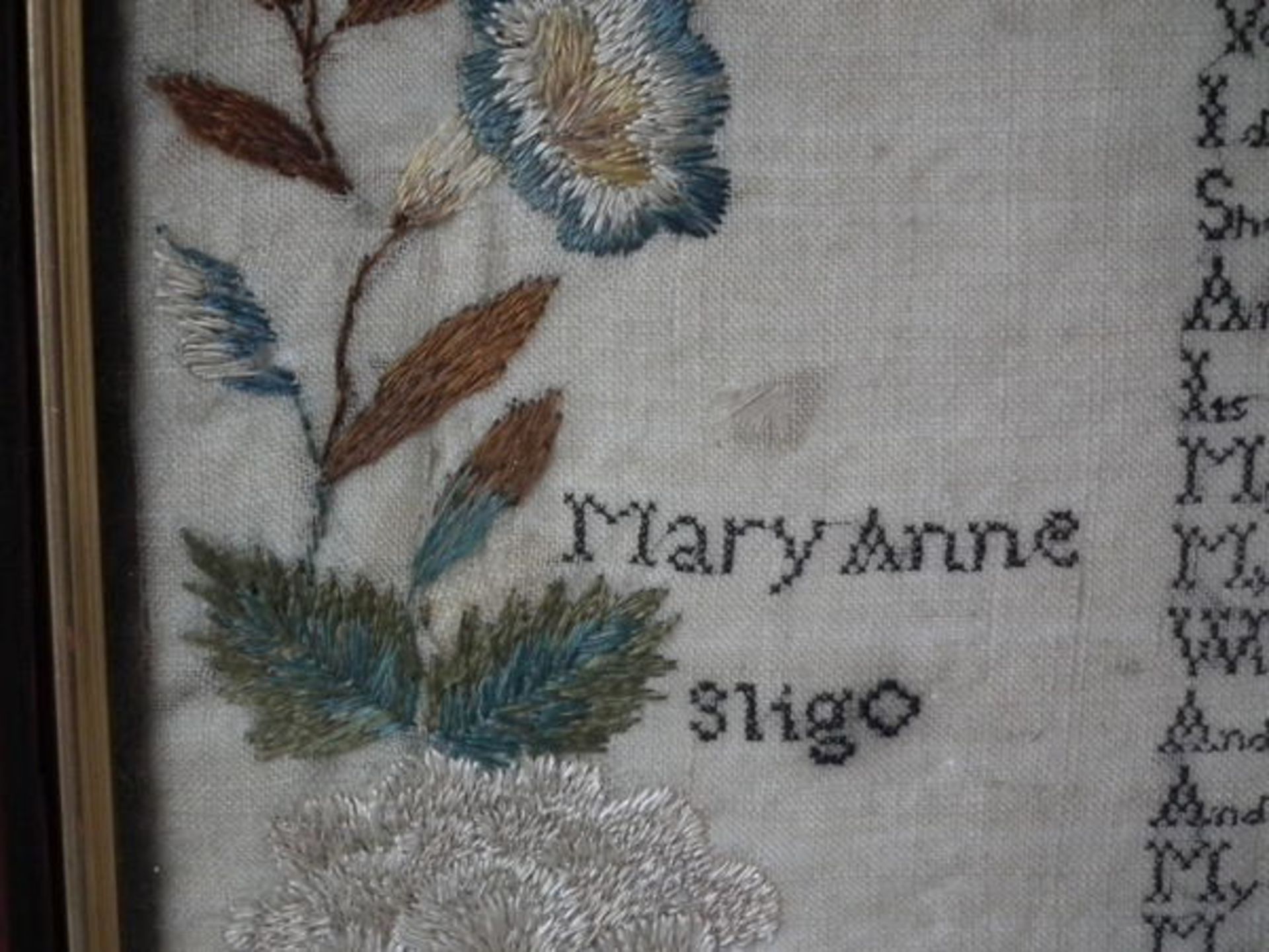 Irish Needlework Sampler dated 1832 by Mary Anne Enright FREE UK DELIVERY - Image 20 of 38