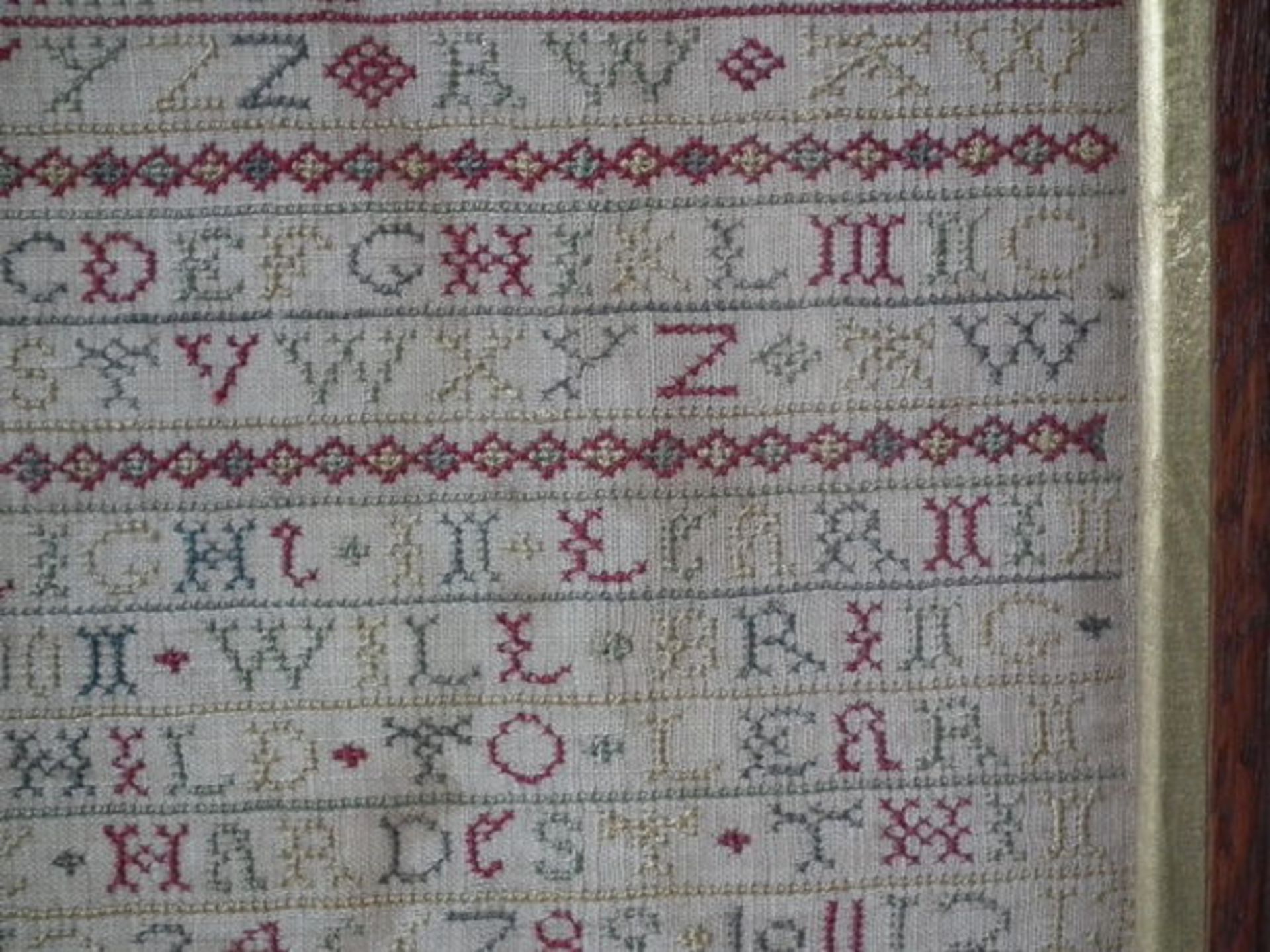 Needlework Band Sampler dated 1724 by Ann Wooding - FREE UK DELIVERY - Image 10 of 20