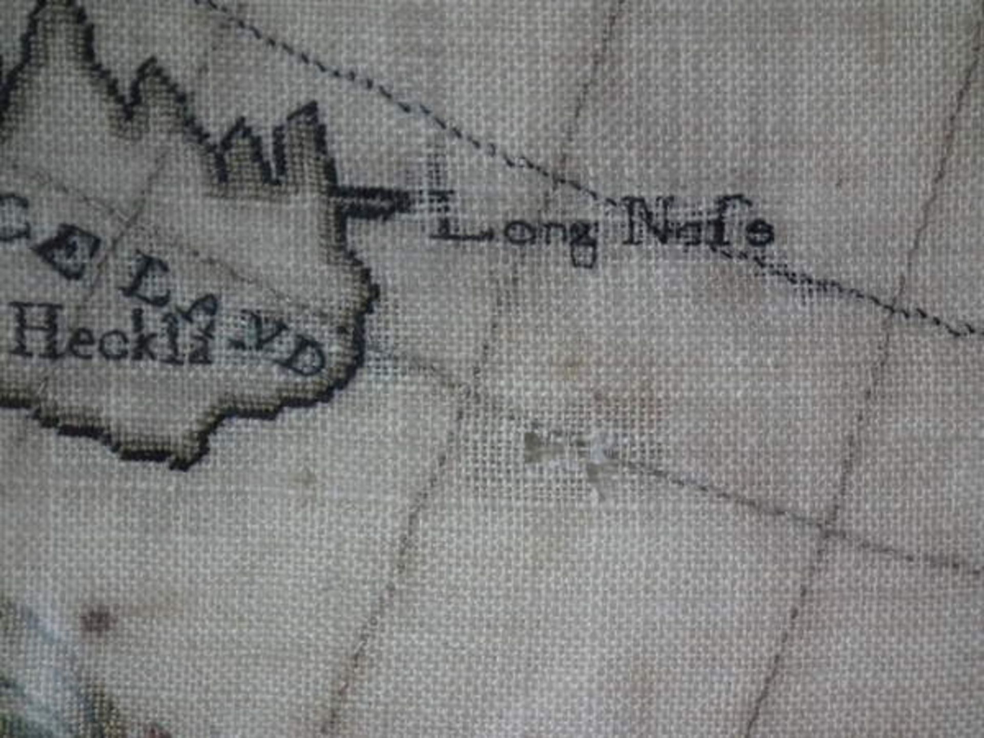 Needlework European Map Sampler, circa 1800, by Charlotte Walker FREE UK DELIVERY - Image 10 of 33