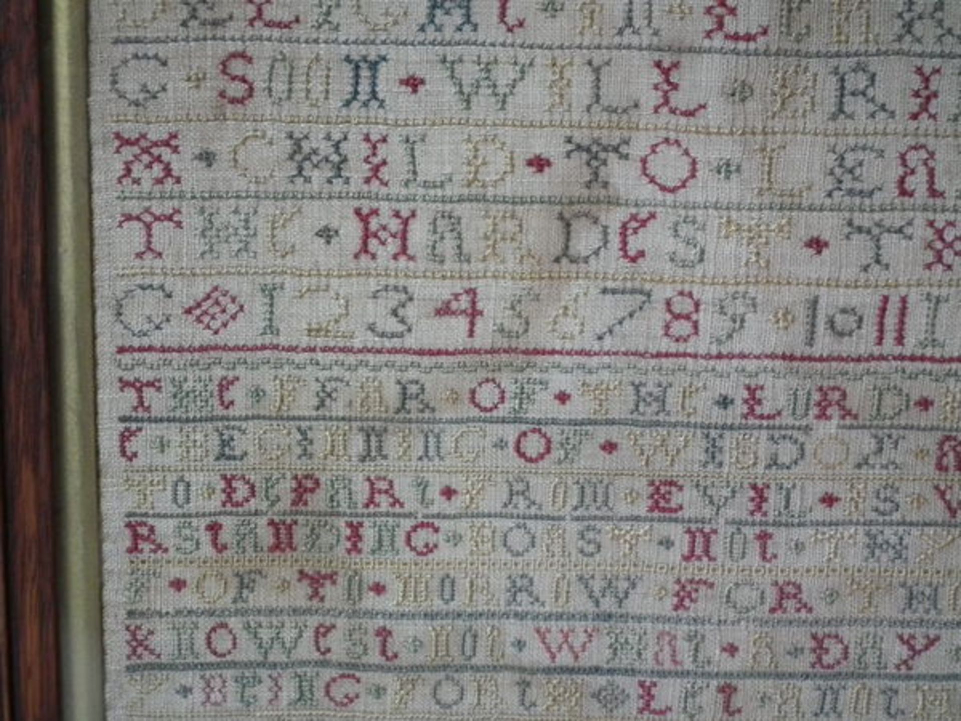 Needlework Band Sampler dated 1724 by Ann Wooding - FREE UK DELIVERY - Image 9 of 20
