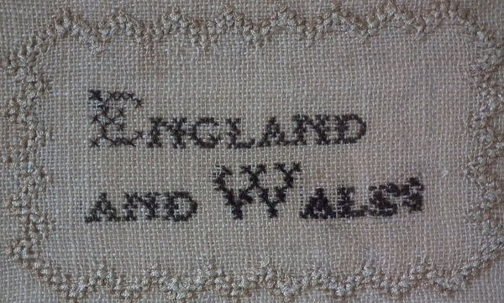 Needlework Map Sampler dated 1837 by Rachel Dixon FREE UK DELIVERY - Image 4 of 23