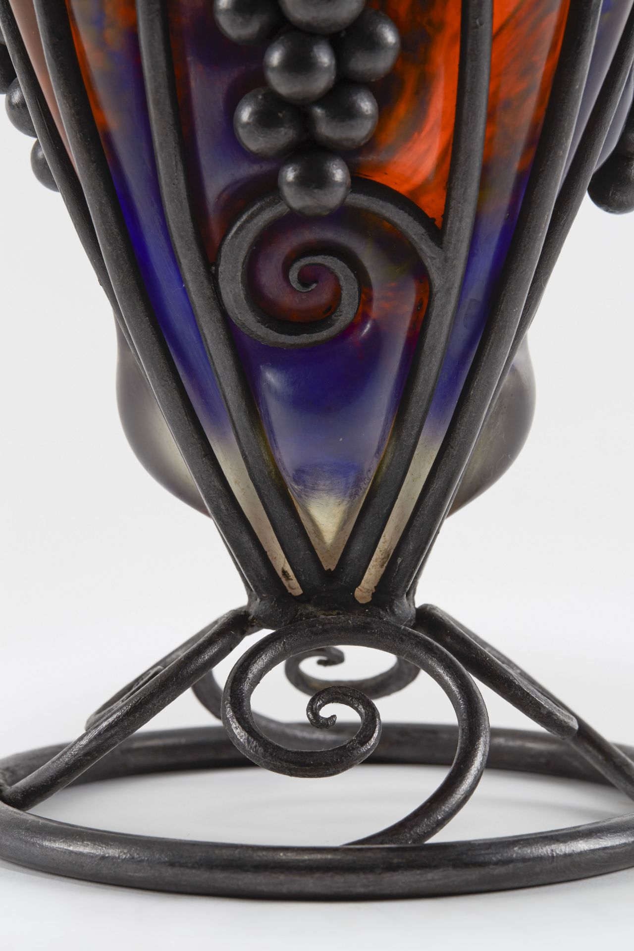 French Le Verre Francais Metal Mounted Art Glass Vase - FREE UK DELIVERY - Image 7 of 10