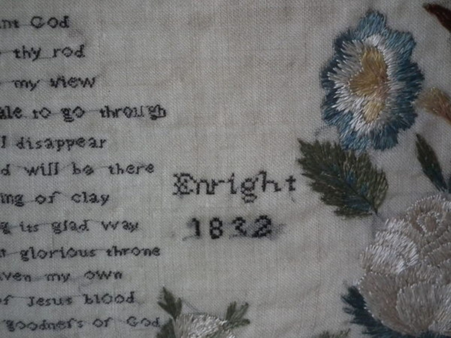 Irish Needlework Sampler dated 1832 by Mary Anne Enright FREE UK DELIVERY - Image 35 of 38