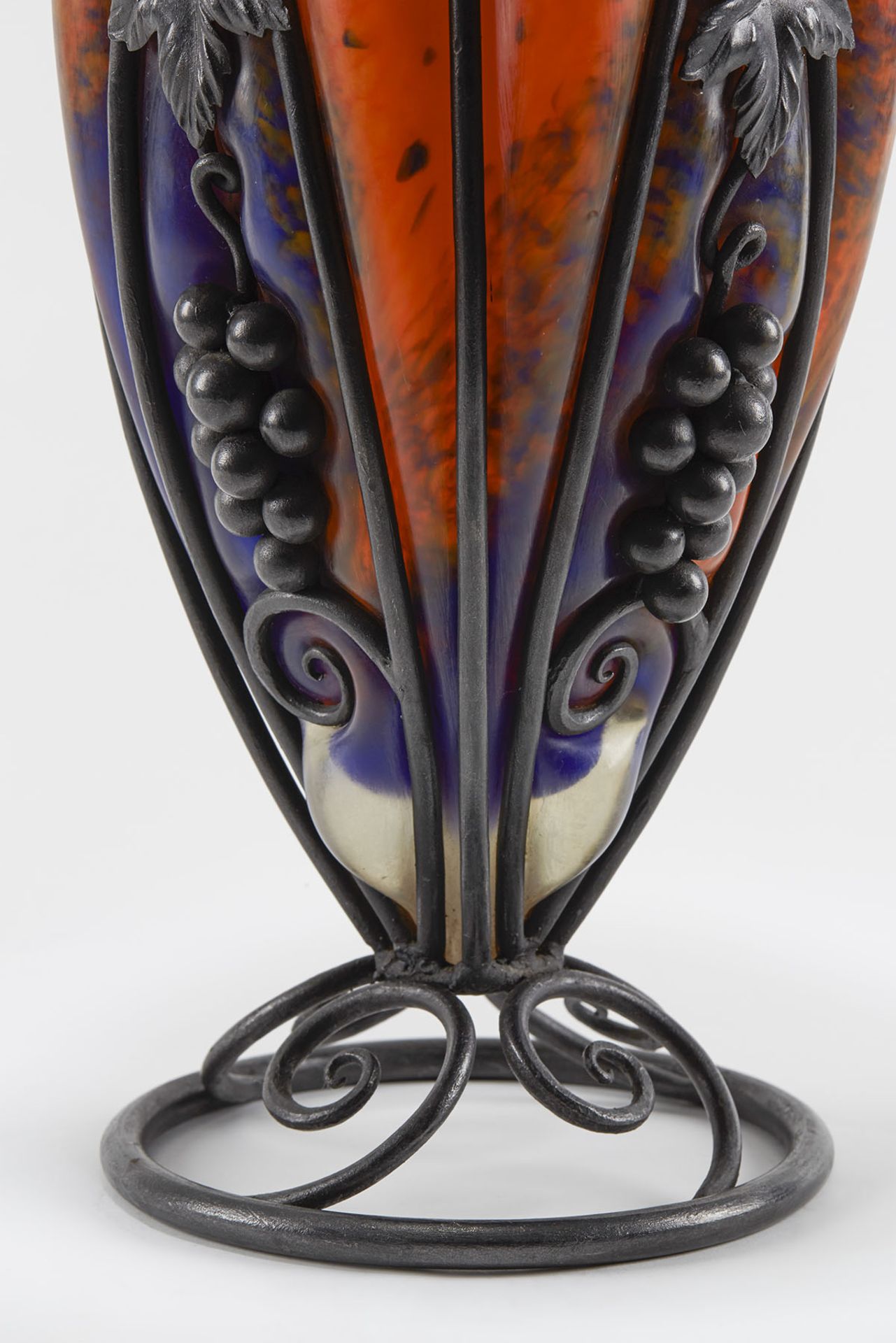 French Le Verre Francais Metal Mounted Art Glass Vase - FREE UK DELIVERY - Image 3 of 10