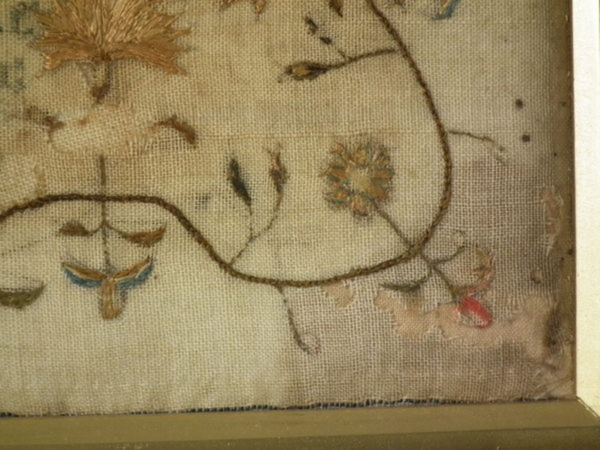 Needlework Hair & Silkwork Sampler dated 1796 by Charlotte White FREE UK DELIVERY - Image 13 of 30