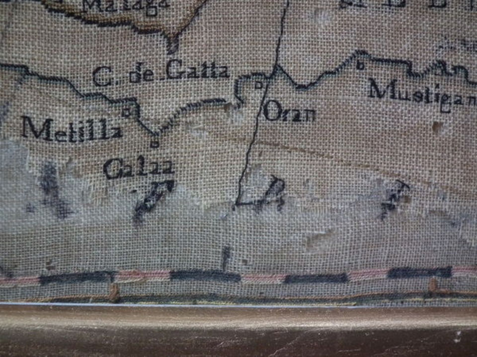 Needlework European Map Sampler, circa 1800, by Charlotte Walker FREE UK DELIVERY - Image 26 of 33