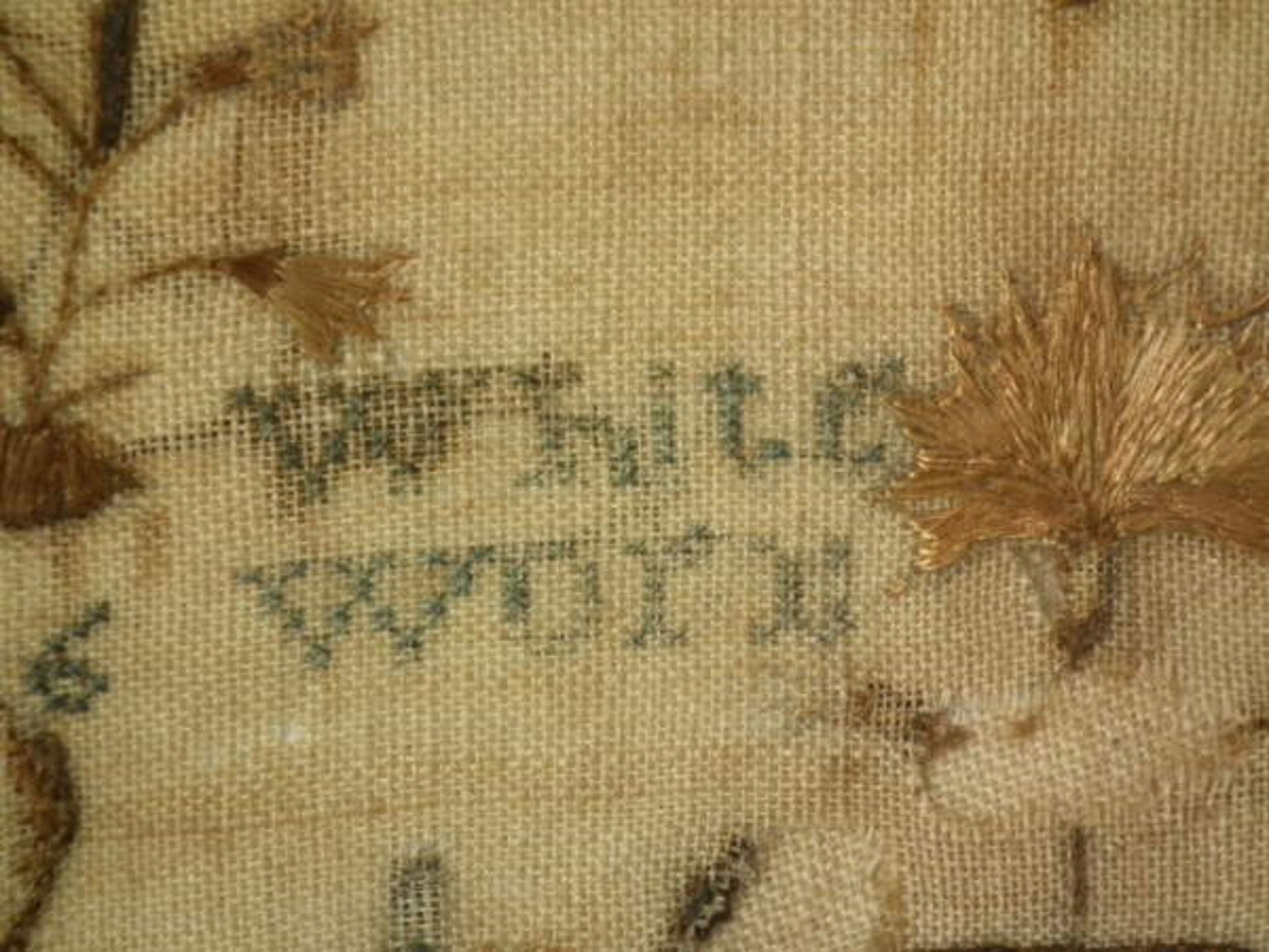 Needlework Hair & Silkwork Sampler dated 1796 by Charlotte White FREE UK DELIVERY - Image 22 of 30