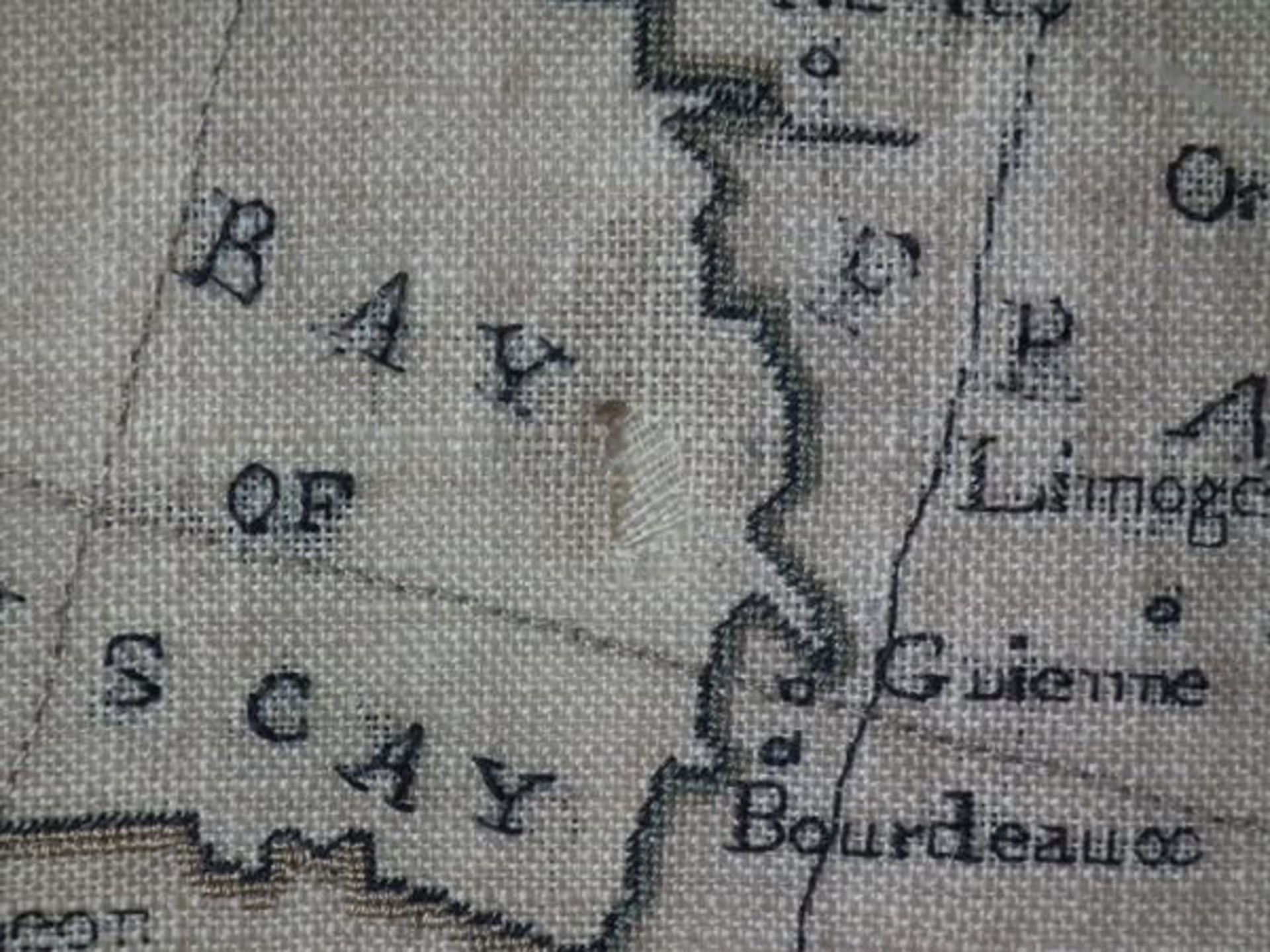 Needlework European Map Sampler, circa 1800, by Charlotte Walker FREE UK DELIVERY - Image 9 of 33