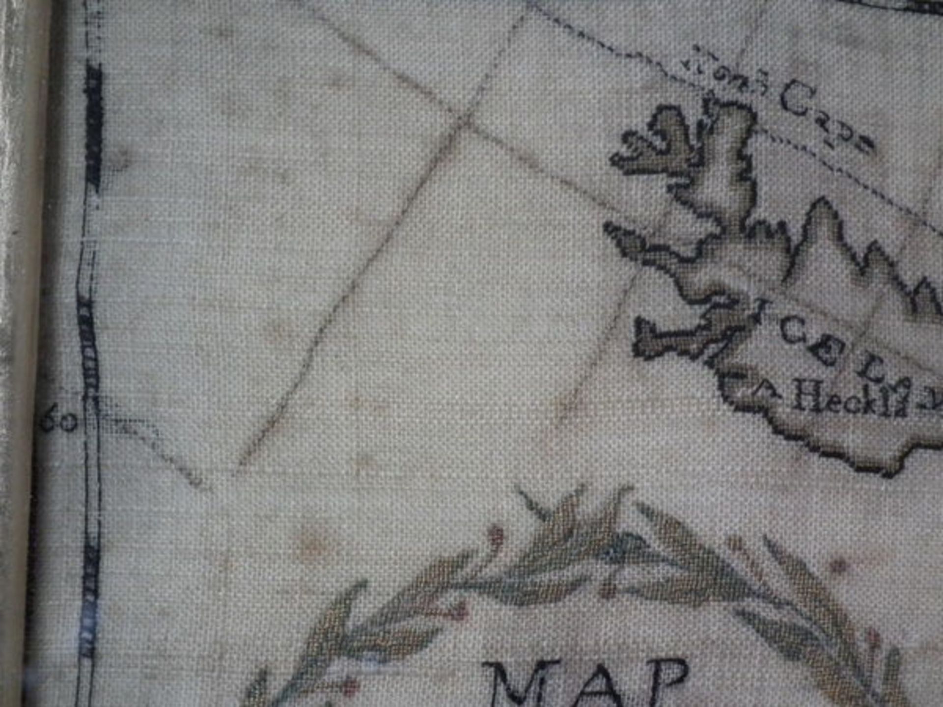 Needlework European Map Sampler, circa 1800, by Charlotte Walker FREE UK DELIVERY - Image 16 of 33