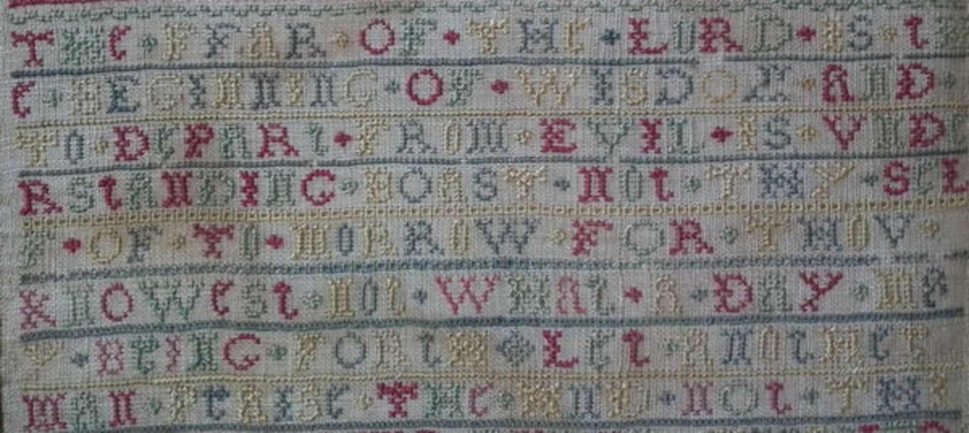 Needlework Band Sampler dated 1724 by Ann Wooding - FREE UK DELIVERY - Image 5 of 20
