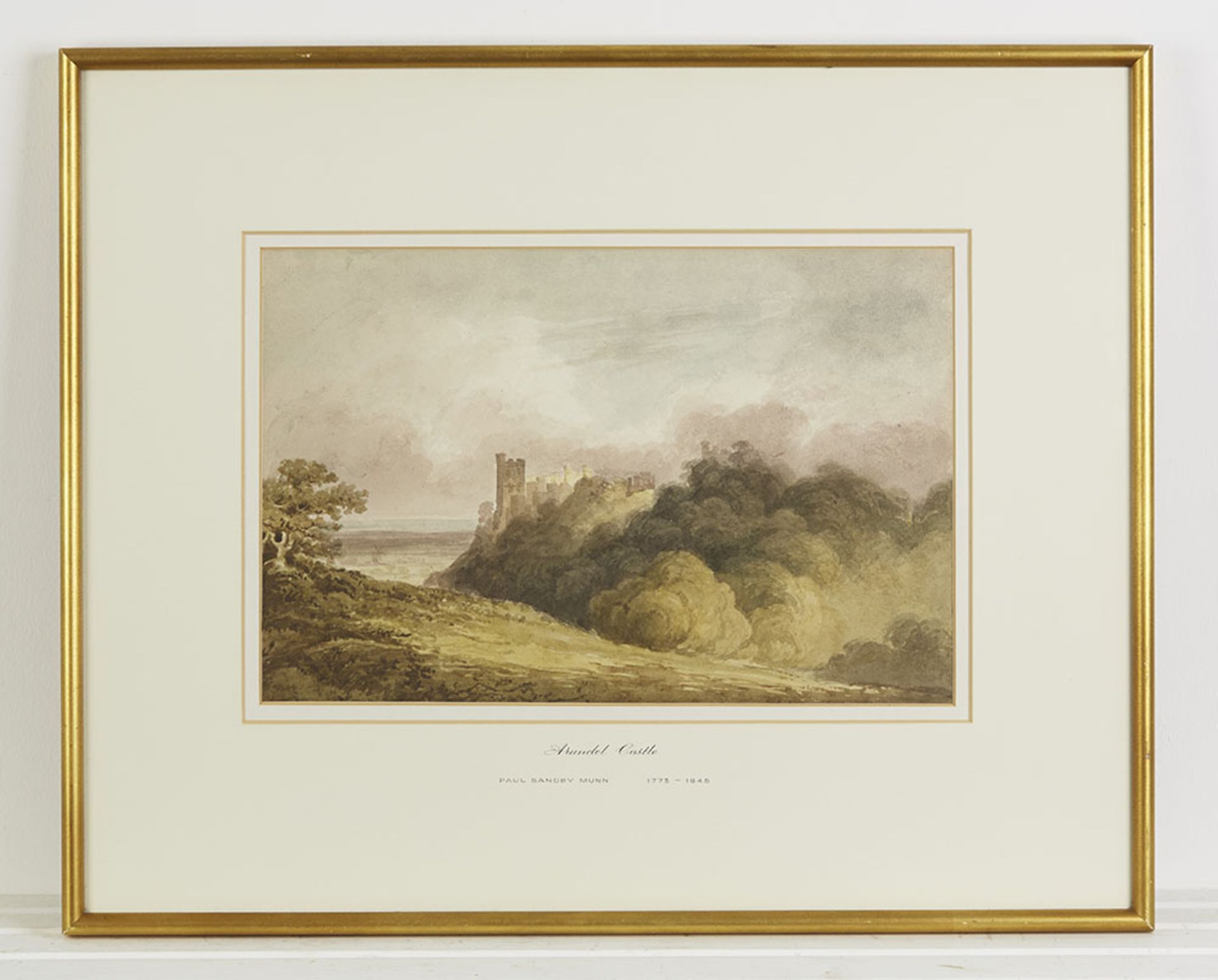 Original Watercolour Painting Arundel Castle By Paul Sandby Munn 1773-1845 - FREE UK DELIVERY - Image 5 of 5