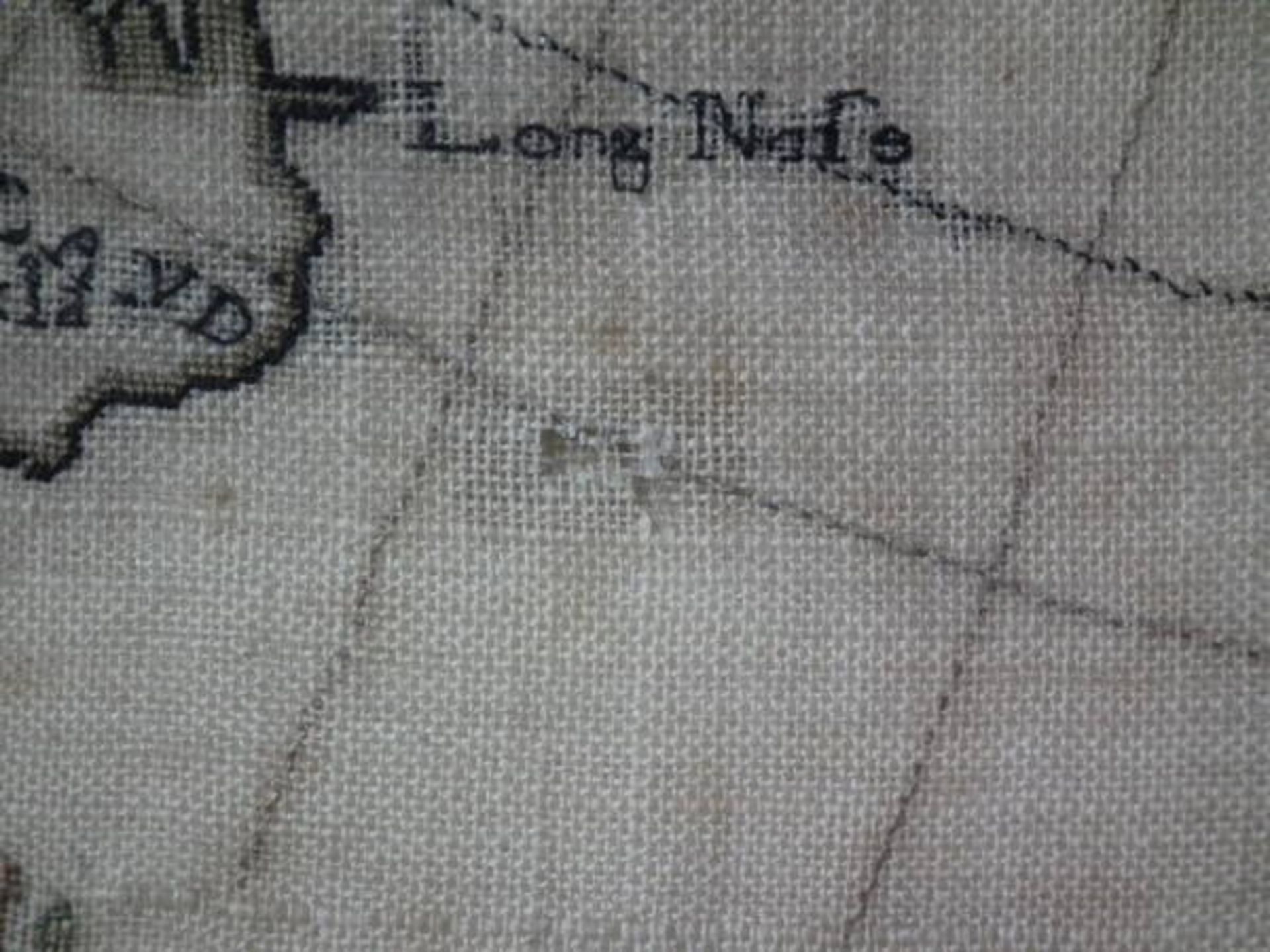 Needlework European Map Sampler, circa 1800, by Charlotte Walker FREE UK DELIVERY - Image 7 of 33