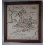 Needlework Map Sampler dated 1837 by Rachel Dixon FREE UK DELIVERY