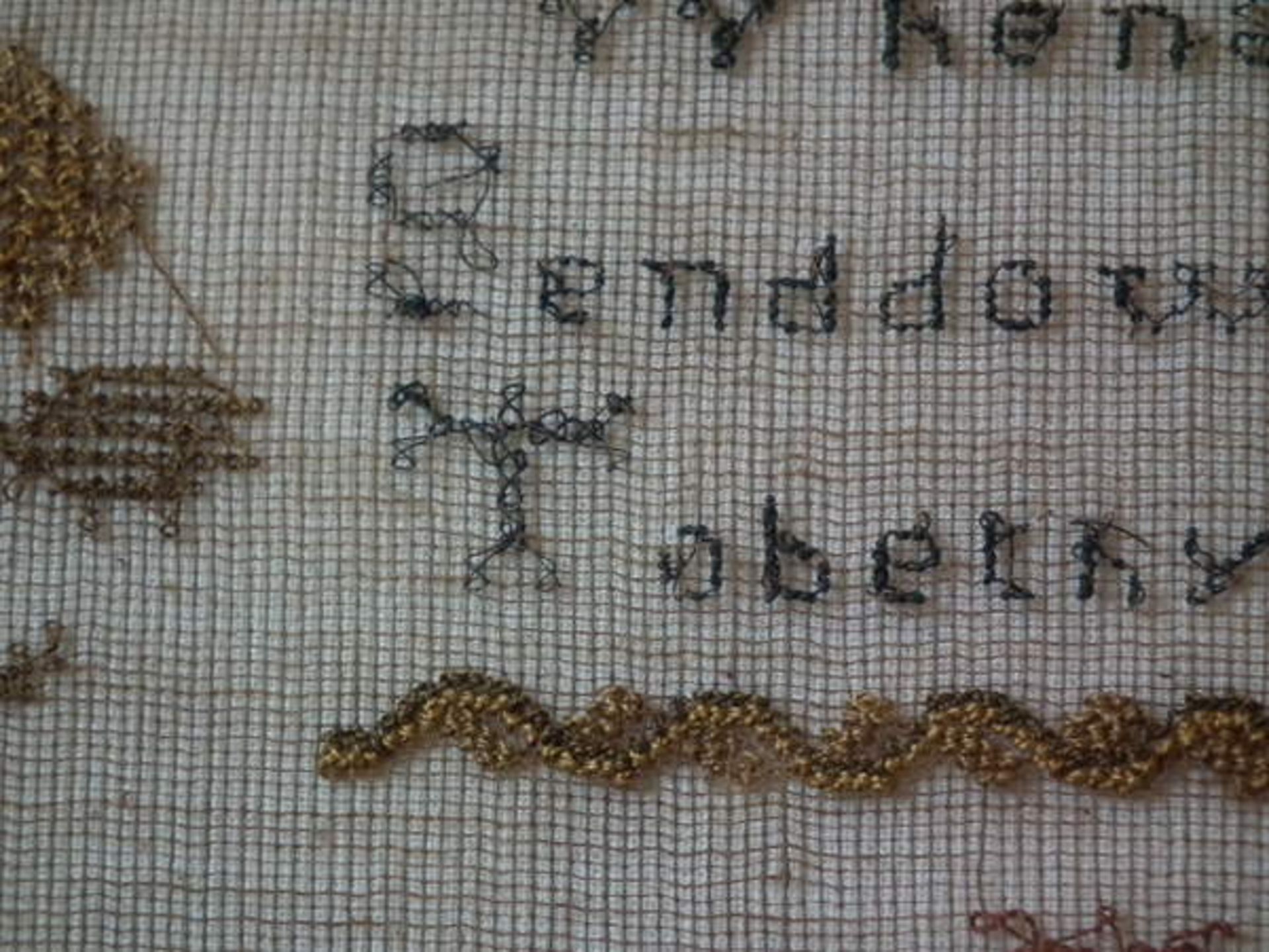 Needlework School Sampler dated 1843 by Sarah Bryan FREE UK DELIVERY - Image 22 of 38