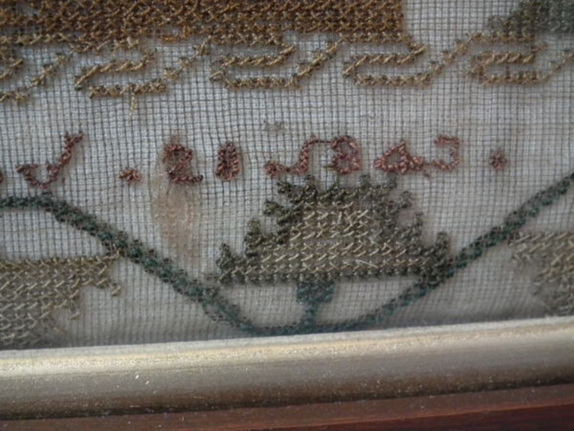 Needlework School Sampler dated 1843 by Sarah Bryan FREE UK DELIVERY - Image 35 of 38