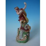 Staffordshire Pearlware Pottery Neptune figure FREE UK DELIVERY