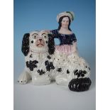 Staffordshire Pottery Royal child on spaniel figure FREE UK DELIVERY