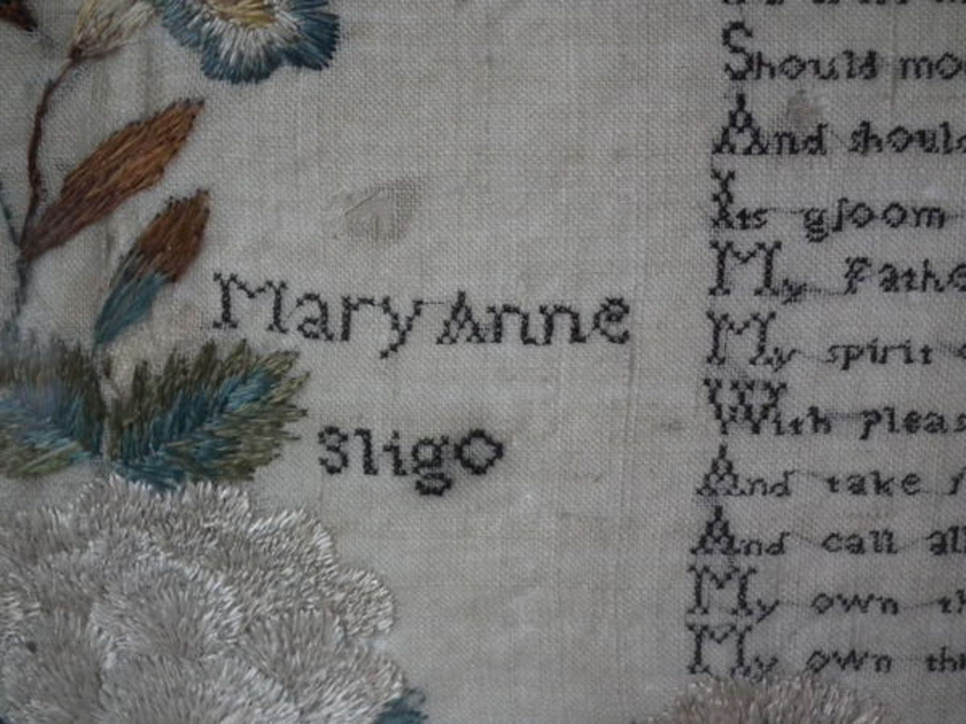 Irish Needlework Sampler dated 1832 by Mary Anne Enright FREE UK DELIVERY - Image 34 of 38