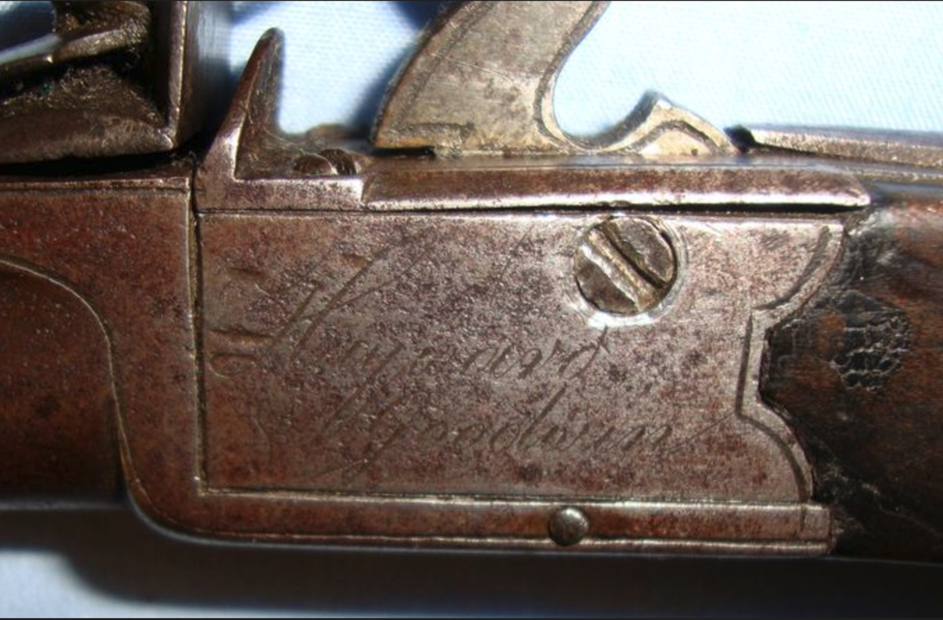 C1820 English, Steel Framed .38” Bore Flintlock Pocket Pistol With Screw Off Barrel - Image 3 of 3