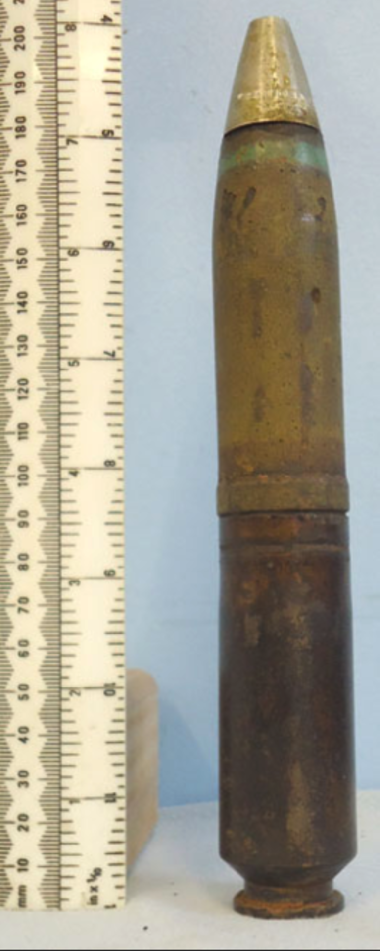 INERT DEACTIVATED. WW2 INERT German 30 mm MK108 (30x90RB) HEI (High ...