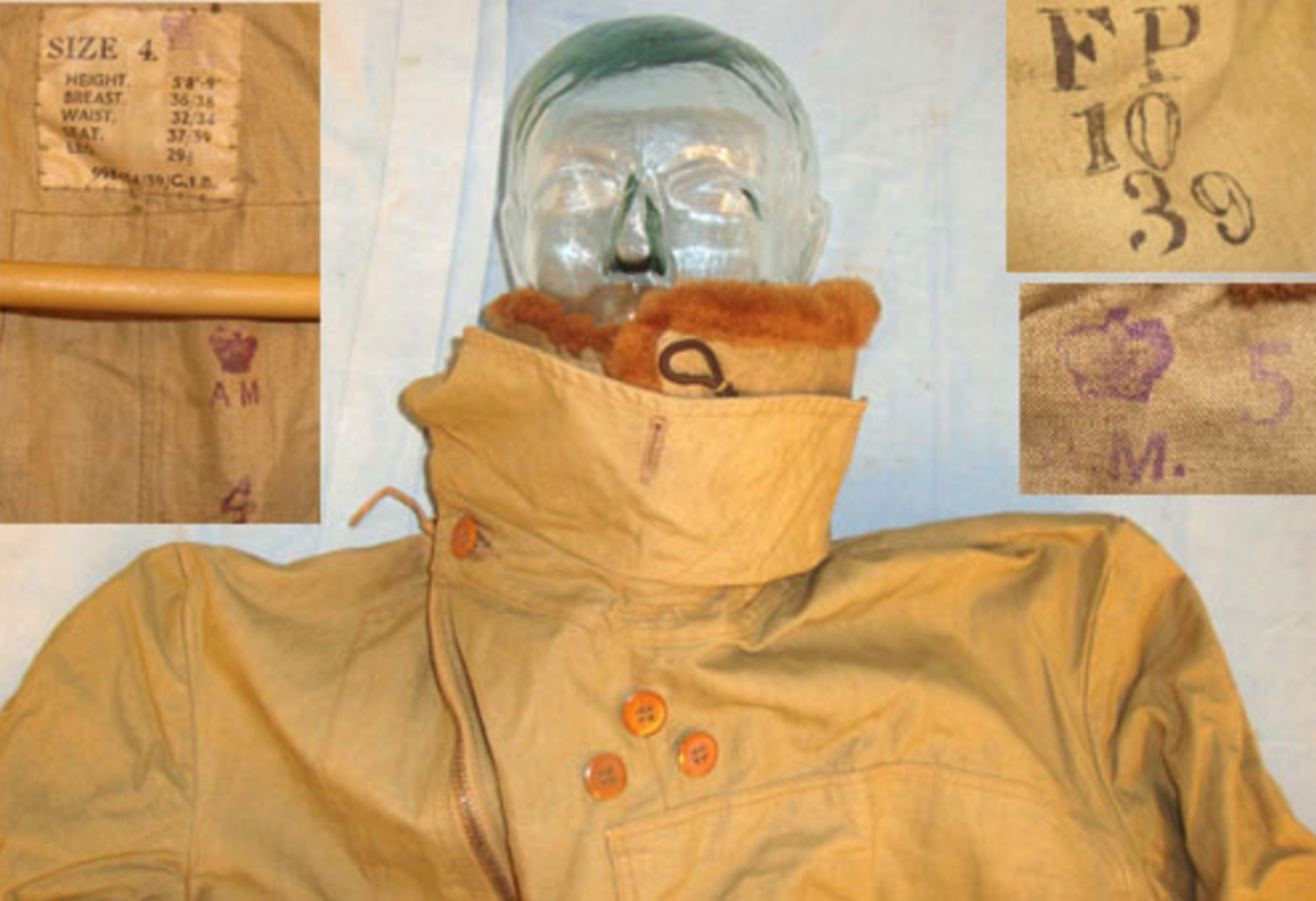 MINT, MUSEUM QUALITY, WW2 1939 British Royal Air Force 1930 Pattern ‘Sidcot’ Flying Suit - Image 3 of 3