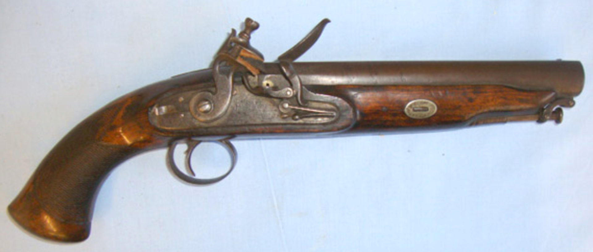 RARE, C1815 .750 Musket Bore, Flintlock Holster Pistol By Lacy & Co London