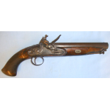 RARE, C1815 .750 Musket Bore, Flintlock Holster Pistol By Lacy & Co London