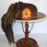 WW2 Era Bersaglieri Light Infantry Hat With 1st Bersaglieri Plate & Black Capercaillie Cockade