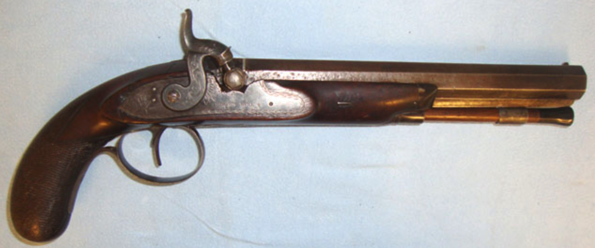 1840 – 1842 English .60” Bore Percussion Pistol (Converted From Flintlock) By John Crosby Brown - Image 2 of 3