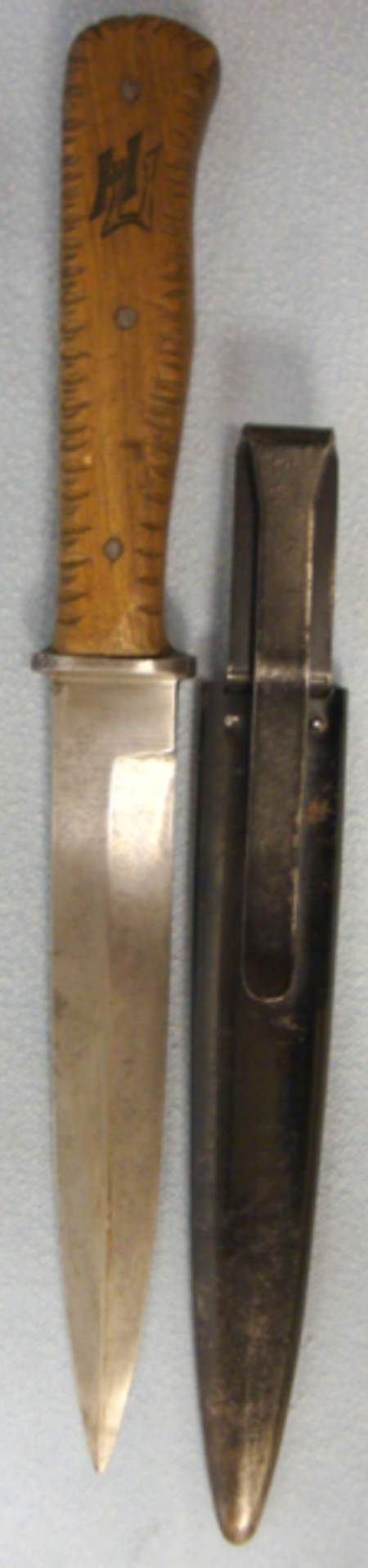 German (Personalised) WW2 Fighting/Trench Knife & Scabbard